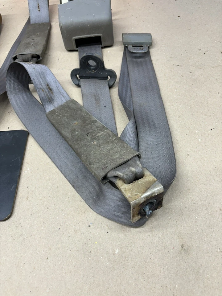 Ford f150 1987 1991 f250 f350 gris gris cinturones de seguridad retractores usados OEM Foto 2 de 4