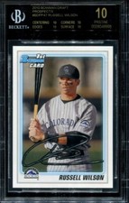 2010 Bowman Draft Russell Wilson RC Rookie BGS 10 Black Label all 10 subs