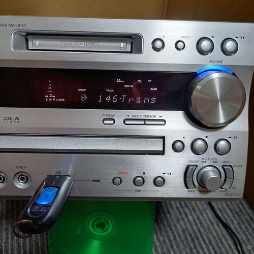 ONKYO FR-N9NX CD MD Recorder Amplifier Deck Silver Operation Confirmed Used - Picture 4 of 12