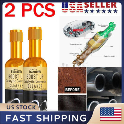 2PCS Boost Up Vehicle Engine Catalytic Converter Cleaner Cleaning MultipurposeS3
