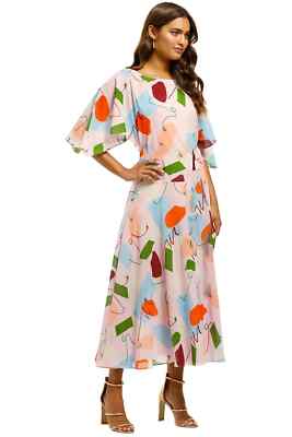GORMAN Uncover Upswing Pink Scarf Dress Size 8 AU Summer