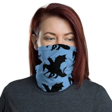 Blue Dragon Neck Gaiter Face Mask Alternative Warmer Fantasy NEW
