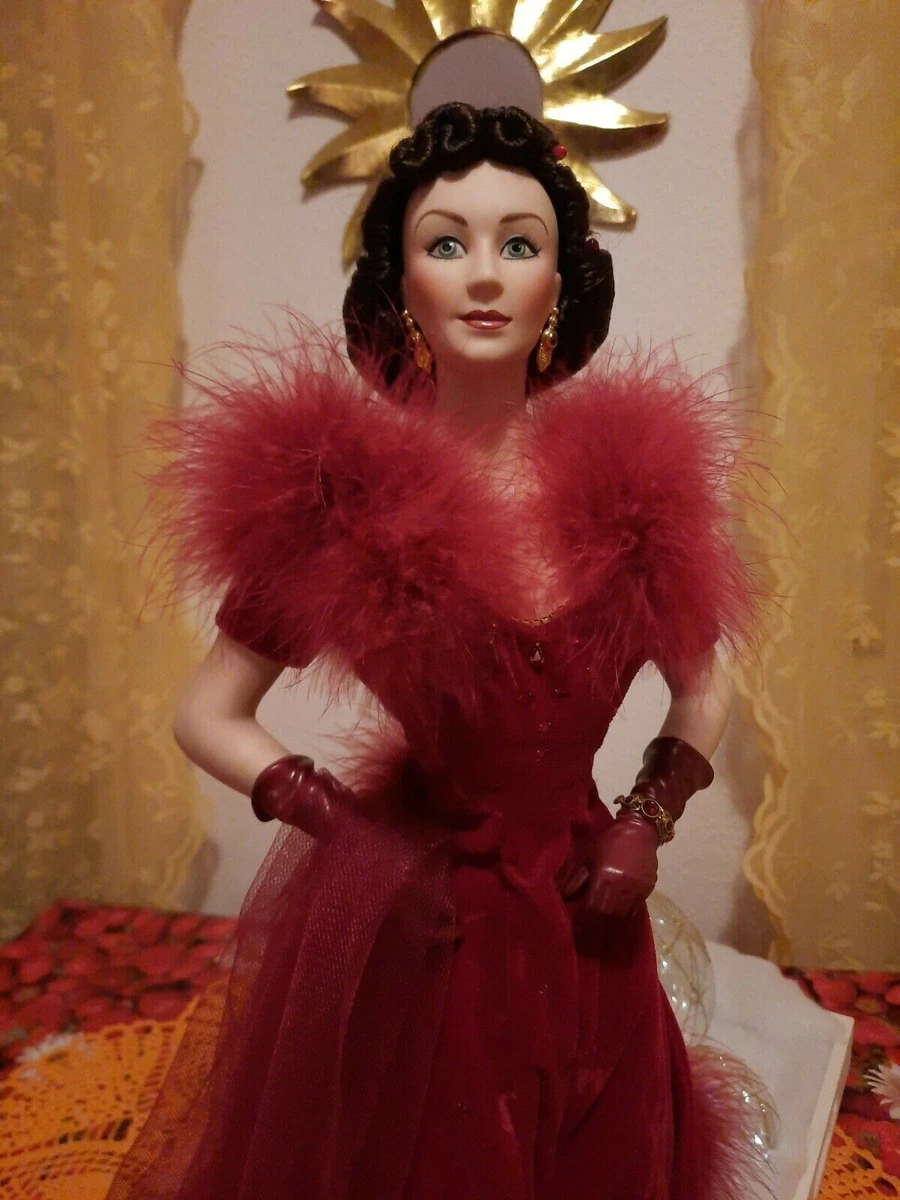 FRANKLIN MINT  Porzellanpuppe Künstlerpuppe SCARLETT O`HARA  vom Winde verweht