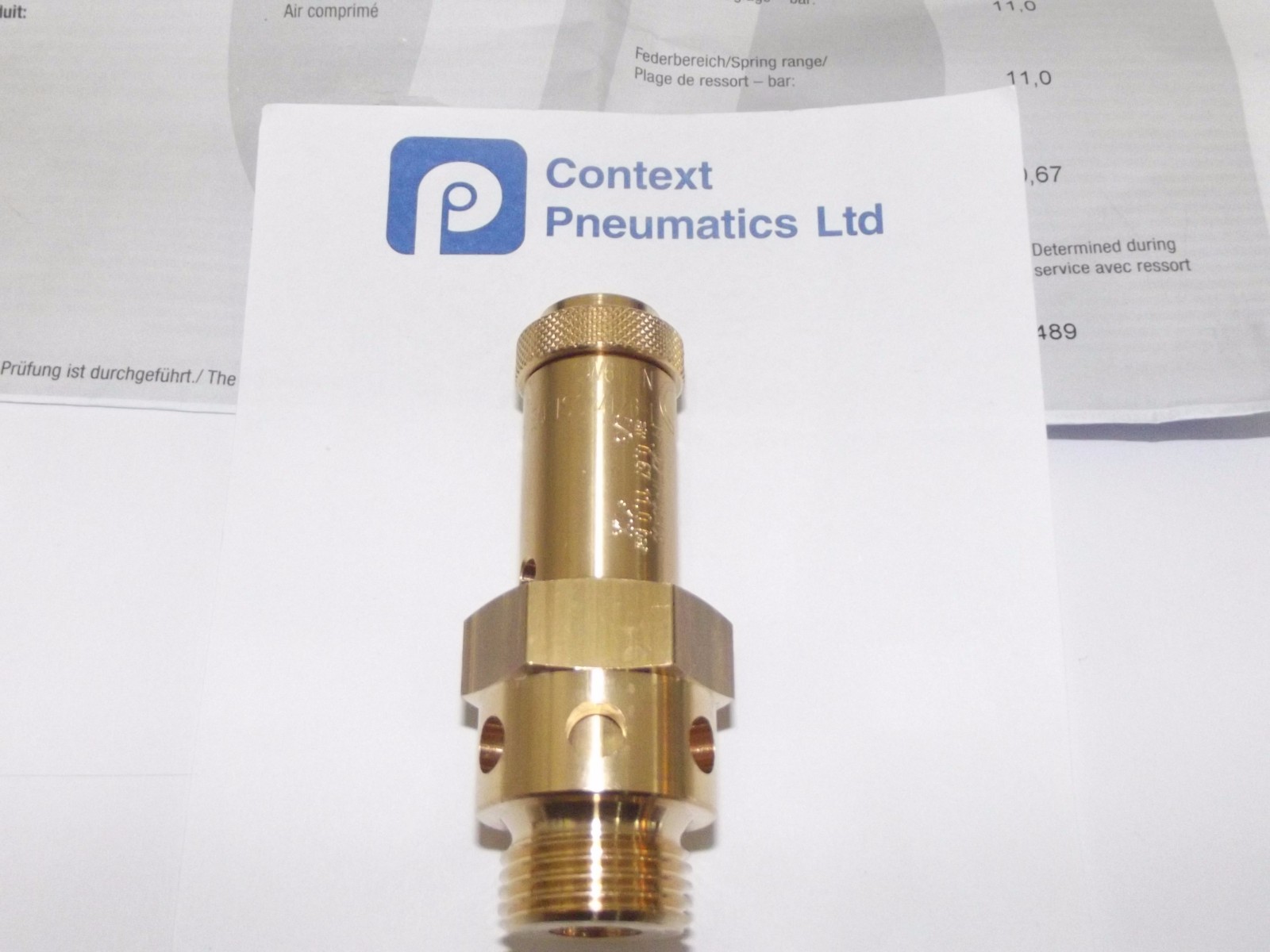 BSPP pressure release safety blow off valve air compressor relief 1/2