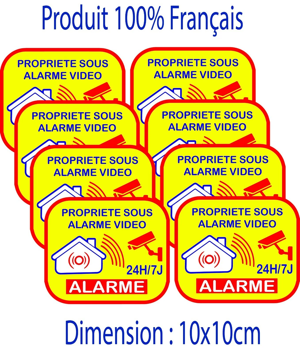 vidéo surveillance Maison - 10cm - Sticker/autocollant