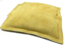 10" Square Sandbag Leather Bench Pad Sand Bag w Double Hook Loop Fastener Seals