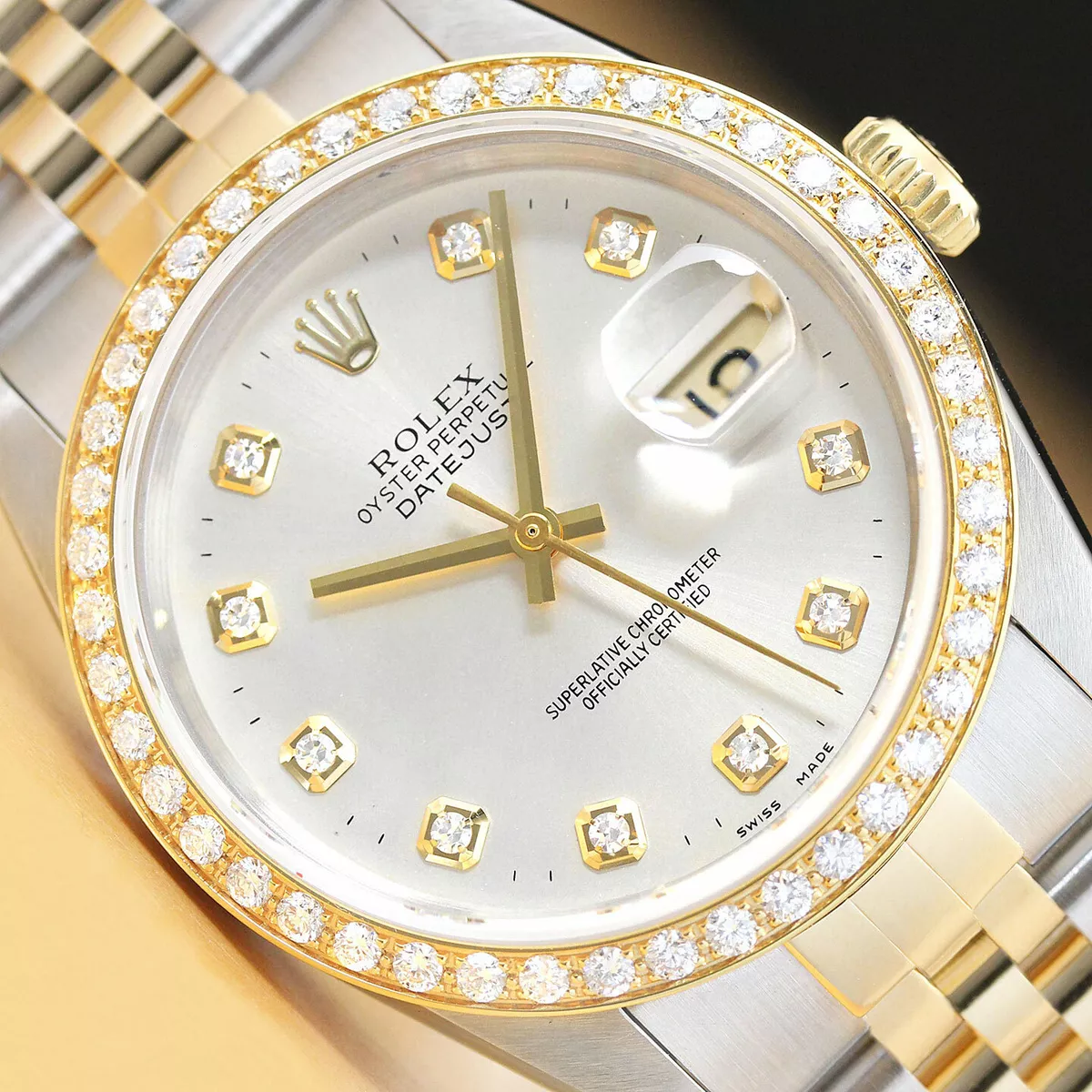 Mens clearance rolex silver