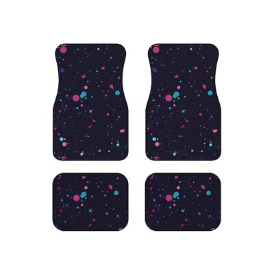 Confetti JDM Design Car Mats - Set of 4, Custom Vehicle Accessories, Unique Gift