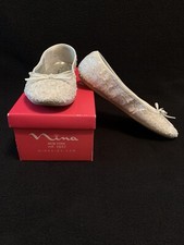 Touch of NINA Shoes White Sequin Flats Girls Size 5