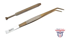 BEAD BALL HOLDING TWEEZERS 4.5" AND 4 PRONG GRABING TOOL BODY PIERCING BEAUTY