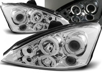 Scheinwerfer Paar Ford Focus 01-04 Angel Eyes Chrom