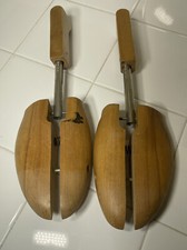 VINTAGE Pair ADJ Wood Shoe Trees Form Stretchers Rochester Shoe Tree Co.  
