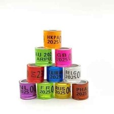100 Pcs 8mm Bird Foot Ring For 2025 Racing Pigeon Rings Leg Bands ARPU Multicolr