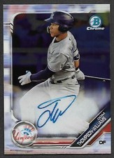 2019 BOWMAN CHROME DOM THOMPSON-WILLIAMS PROSPECTS ON CARD ROOKIE AUTOGRAPH LOOK