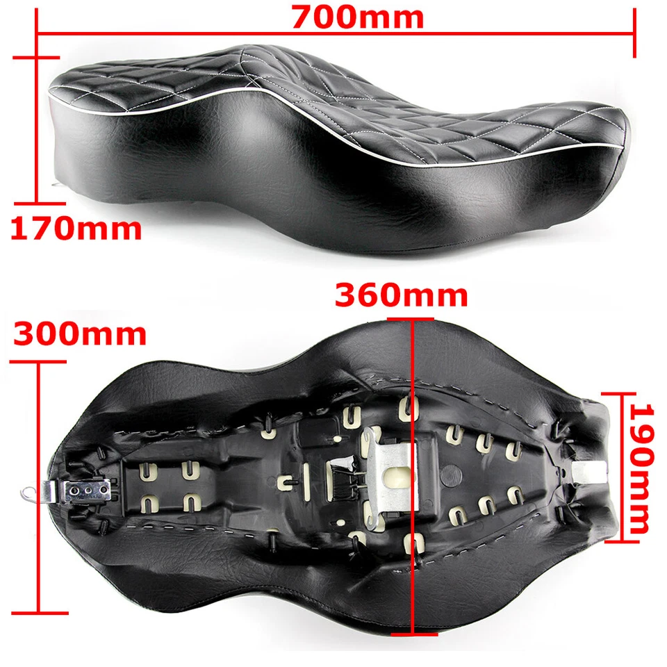 Asiento doble conductor pasajero para Harley Sportster Iron 883 XL 1200 personalizado Foto 4 de 4