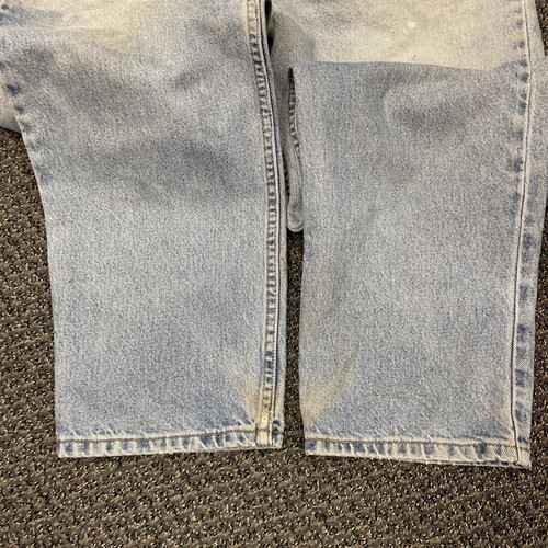 Levis Vintage Denim Jeans White Wash Relaxed Straight Leg Mens Size W38 L32 - Picture 10 of 12