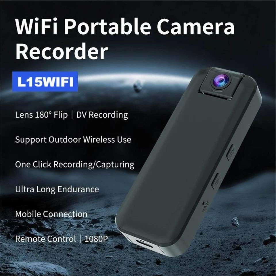 Vlog Live 4K Portable Adjustable 180 Action Camera Waterproof AP WIFI Ultra HD - Image 2 of 4