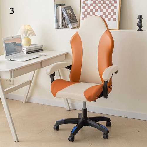Copertura sedia da gioco in pelle stretch ufficio gioco computer racing protezione sedile Regno Unito - Foto 19 di 27