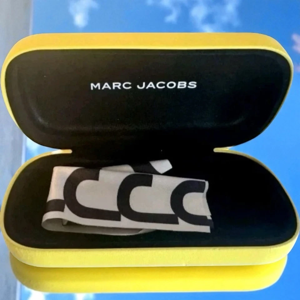MARC JACOBS солнцезащитные очки чехол желтый кожаный w/линзы чистки ткани новый - Изображение 2 из 4