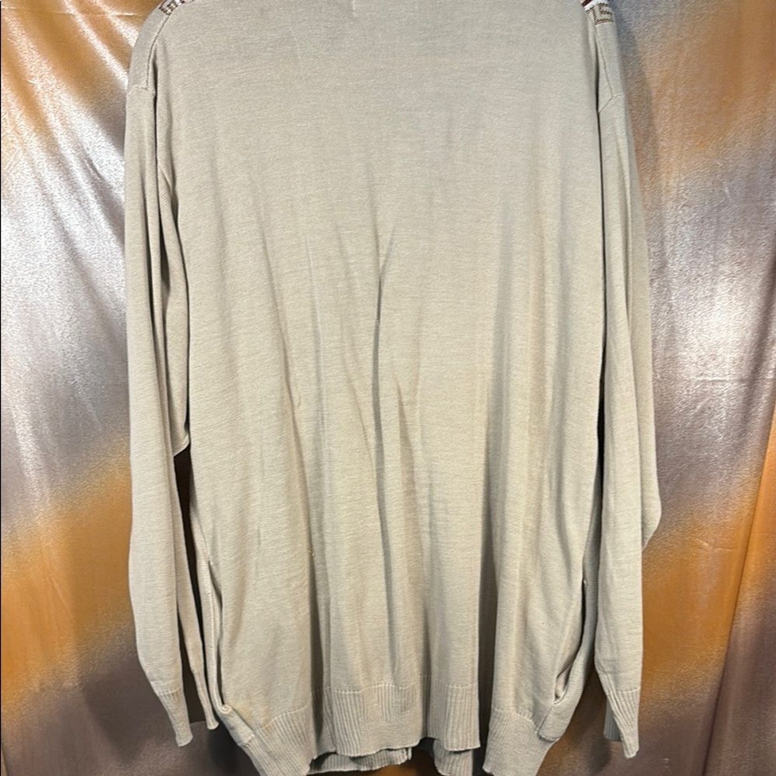 Vintage 50’s‎ Grandfather Beige and Brown men’s Haband cardigan XL Sweater H1 image 5