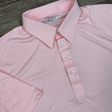 Collars  Co Men Size XL Dress Collar Polo Pink Short Sleeve Performance