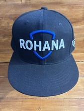 Rohana Wheels Hat Black Snapback Baseball Cap Camo Brim Auto Street Racing