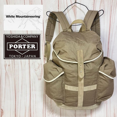 #ad #ad PORTER x White Mountaineering Backpack Multi Functional Leather amp; Canvas Used $231.64