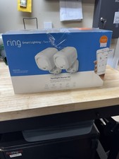 Ring 2-Pack Motion Activated Battery-Powered Light Smart Lighting Bridge White