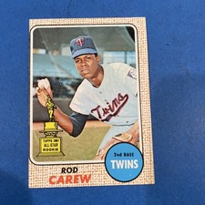 1968 Topps Rod Carew #80 All-Star Rookie Baseball Card. rookie card picture