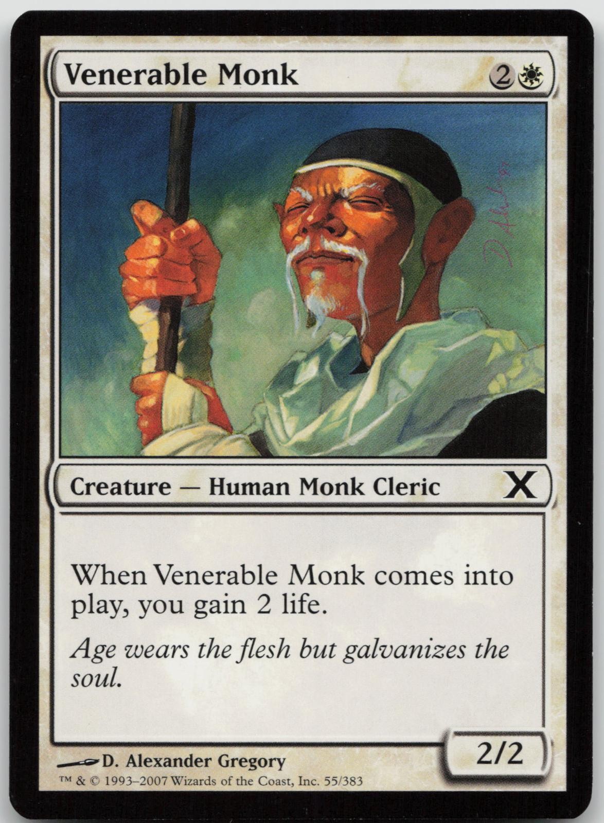 LP Venerable Monk 55 Common 10th Edition Magic: The Gathering 2007