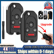 2x 4-buttons Flip Key Case For 2006-2013 Honda Accord Civic Crv Remote Fob Shell 2x 4-buttons Flip Key Case For 2006-2013 Honda Accord Civic Crv Remote Fob Shell