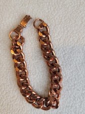 Solid Copper 7 inch Cuban Style Link Bracelet