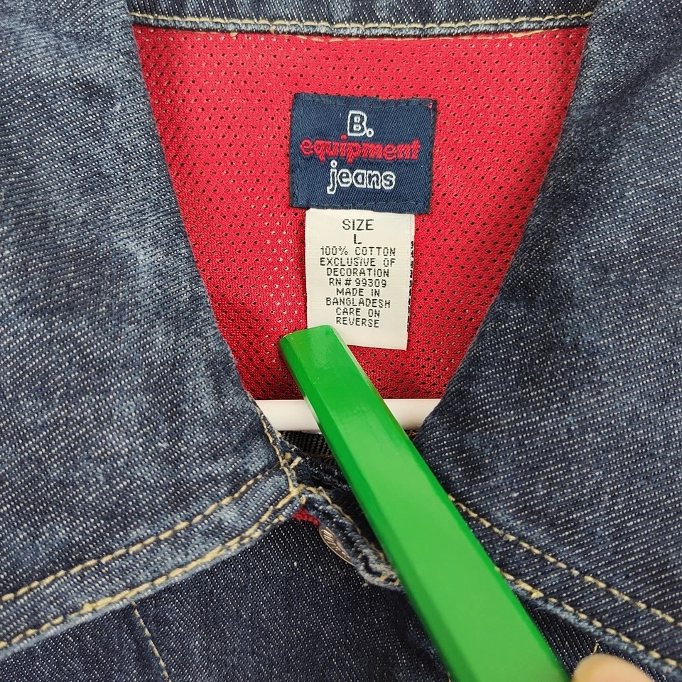 🔥🔥🔥B.U.M. Equipment Jeans Mujer Chaleco Vaquero, Grande, Bolsillo y Botón Acentos Foto 4 de 4