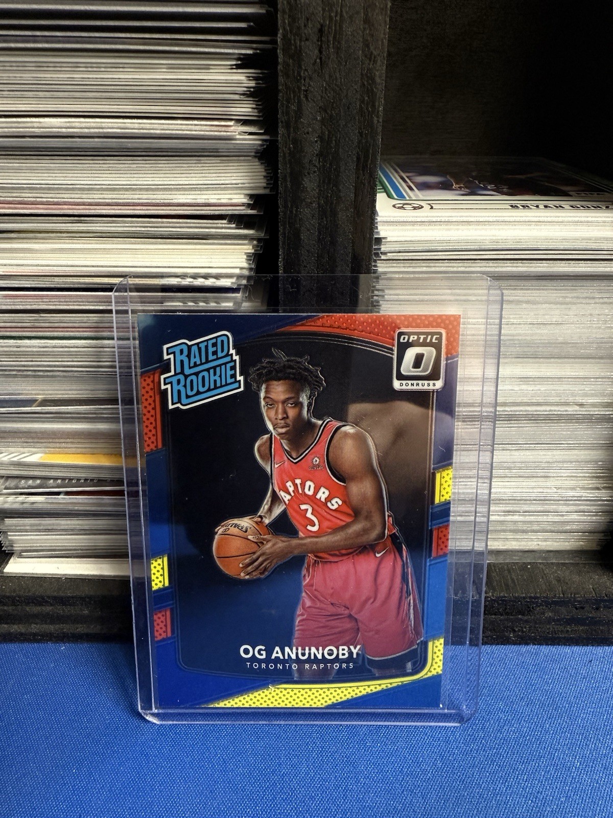 OG Anunoby 2017-18 Optic Rated Rookie RC Red Yellow Prizm