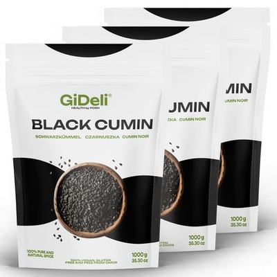 Schwarzkümmel 3kg Ganz Samen Nigella Sativa Backgewürz Naturrein Vegan GiDeli