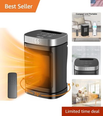 Quiet & Rapid 1500W Indoor Heater with Remote Control - Perfect for Any Room