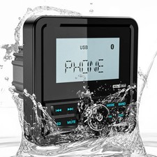 Waterproof Marine Digital Media Receiver: Bluetooth Boat Stereo 2.8 Inch LCD Dis