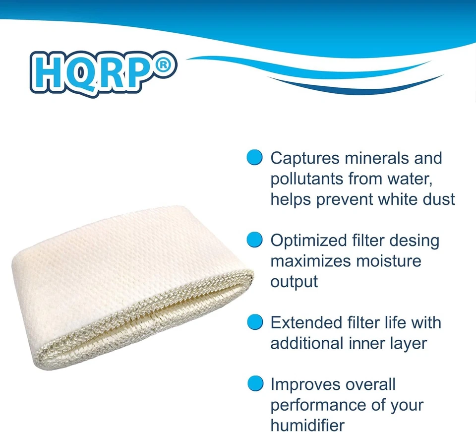 Pacote com 3 filtros de pavio HQRP para umidificadores Honeywell série HCM HEV HC-14 tipo "E" - Imagem 3 de 4