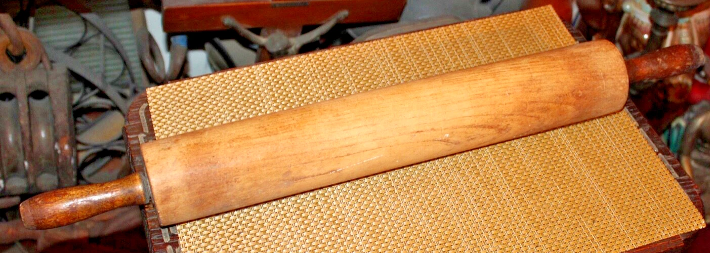 Large Vintage Wood Rolling Pin Country Store Farm Decor