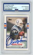 ANDRE RISON Signed 1989 Topps Traded ROOKIE Card #102T PSA Auto. rookie card picture