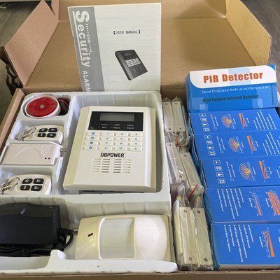 DBPOWER GSM Wireless Home Security Alarm System With 7 Motion Detectors Complete