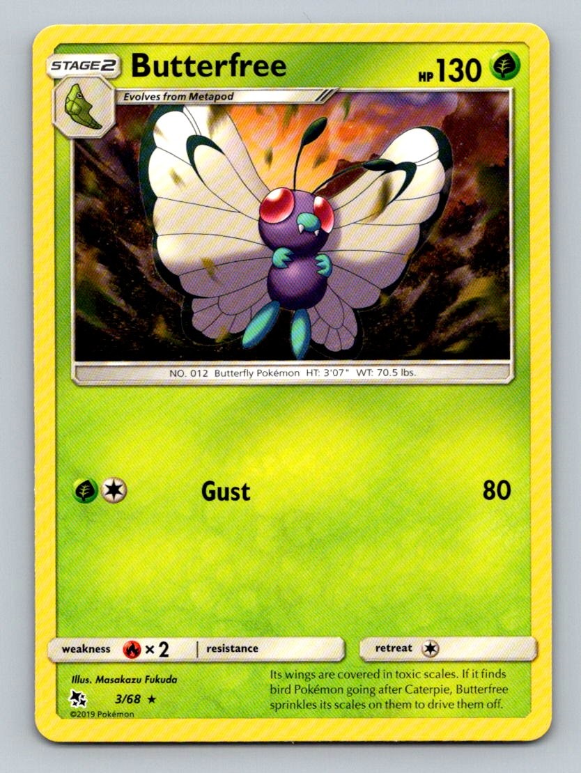Pokemon Butterfree Hidden Fates 3/68 Near Mint NM