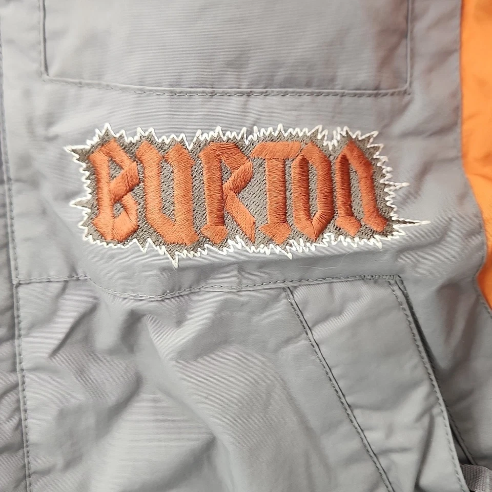 Chaqueta de esquí de snowboard gris y naranja Burton para niños Foto 2 de 4