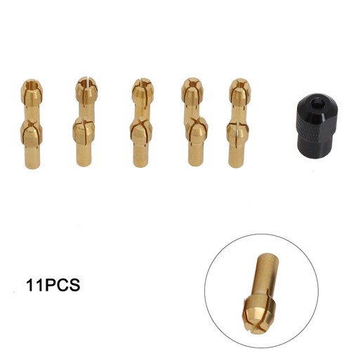 10x Collets+1x Nut Kit Quick Change Tool Part For Power Rotary Accessories Set - Picture 12 of 12