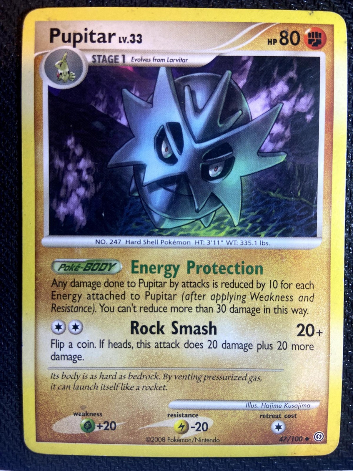Pupitar 47/100 Stormfront Pokemon English Non Holo 2008
