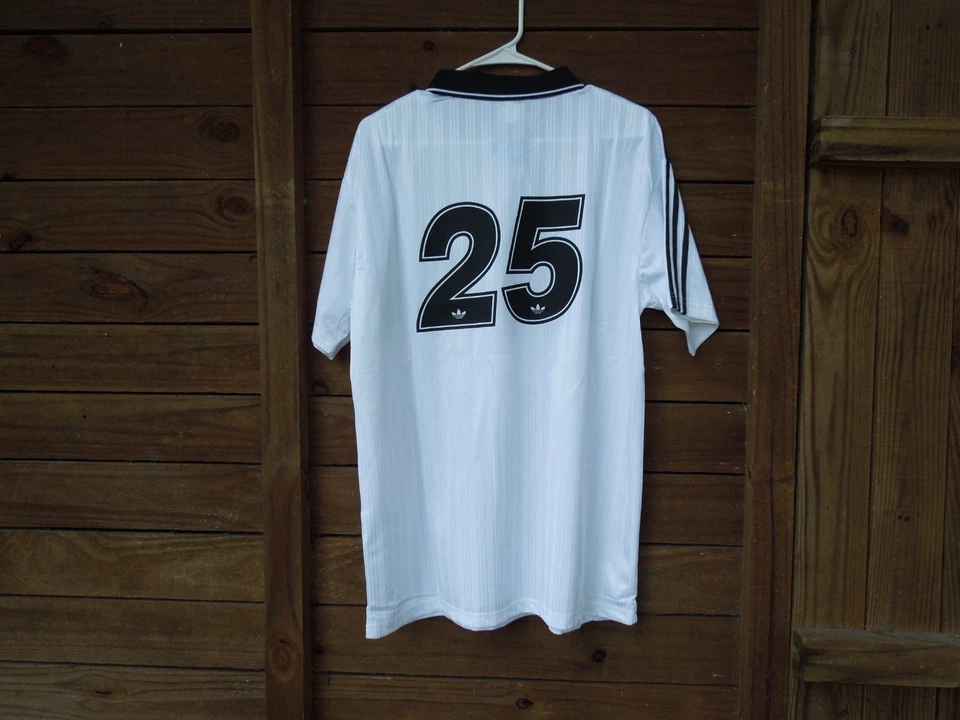 Oasis 2025 Tour soccer jersey, adidas trefoil, Large, white and black - Image 2 of 4