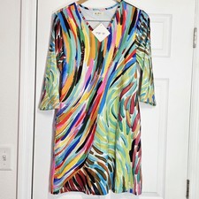 Be Boho Colorful Striped Long Sleeve Dress Size Small