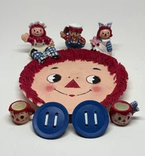 Vintage Raggedy Ann & Andy Tiny Resin Tea Set Ranger International Corp