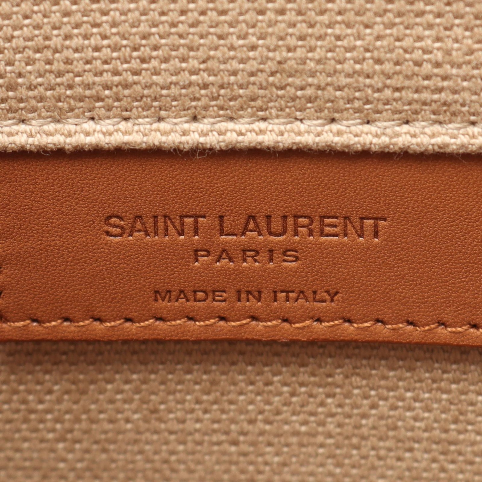 Borsa a tracolla SAINT LAURENT Sac de Jour sottile L tela pelle beige NUOVA