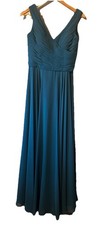 Morilee Madeline Gardner Gown, Teal Sz 8, Chiffon, Bridesmaid, Prom, Mother of B